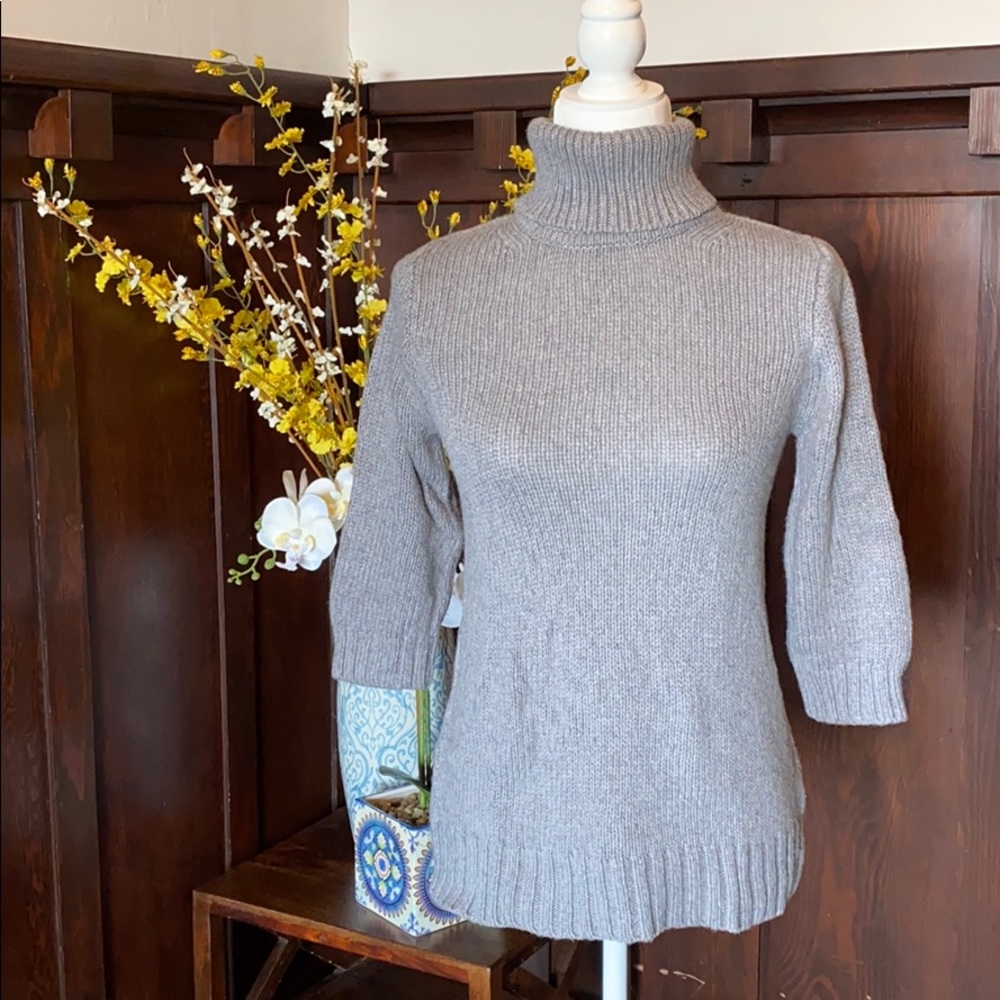 J. Crew Knit Turtle Neck with 3/4 sleeves